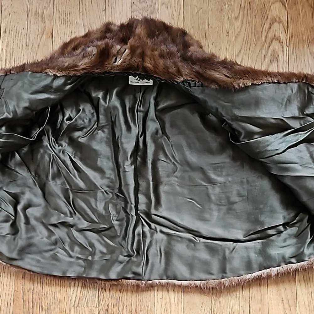 Vintage real mink shawl wrap L/XL
